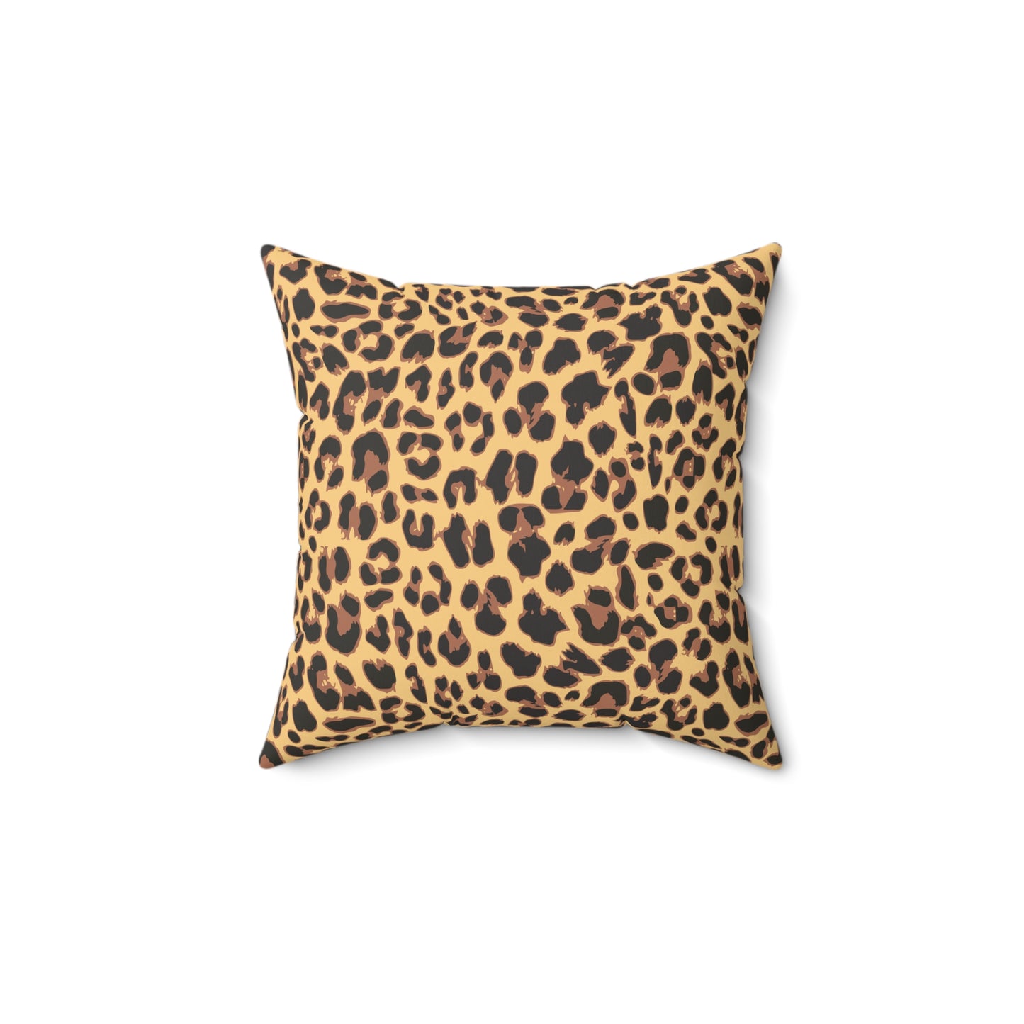 Leopard Print Spun Polyester Square Pillow 14"x14"