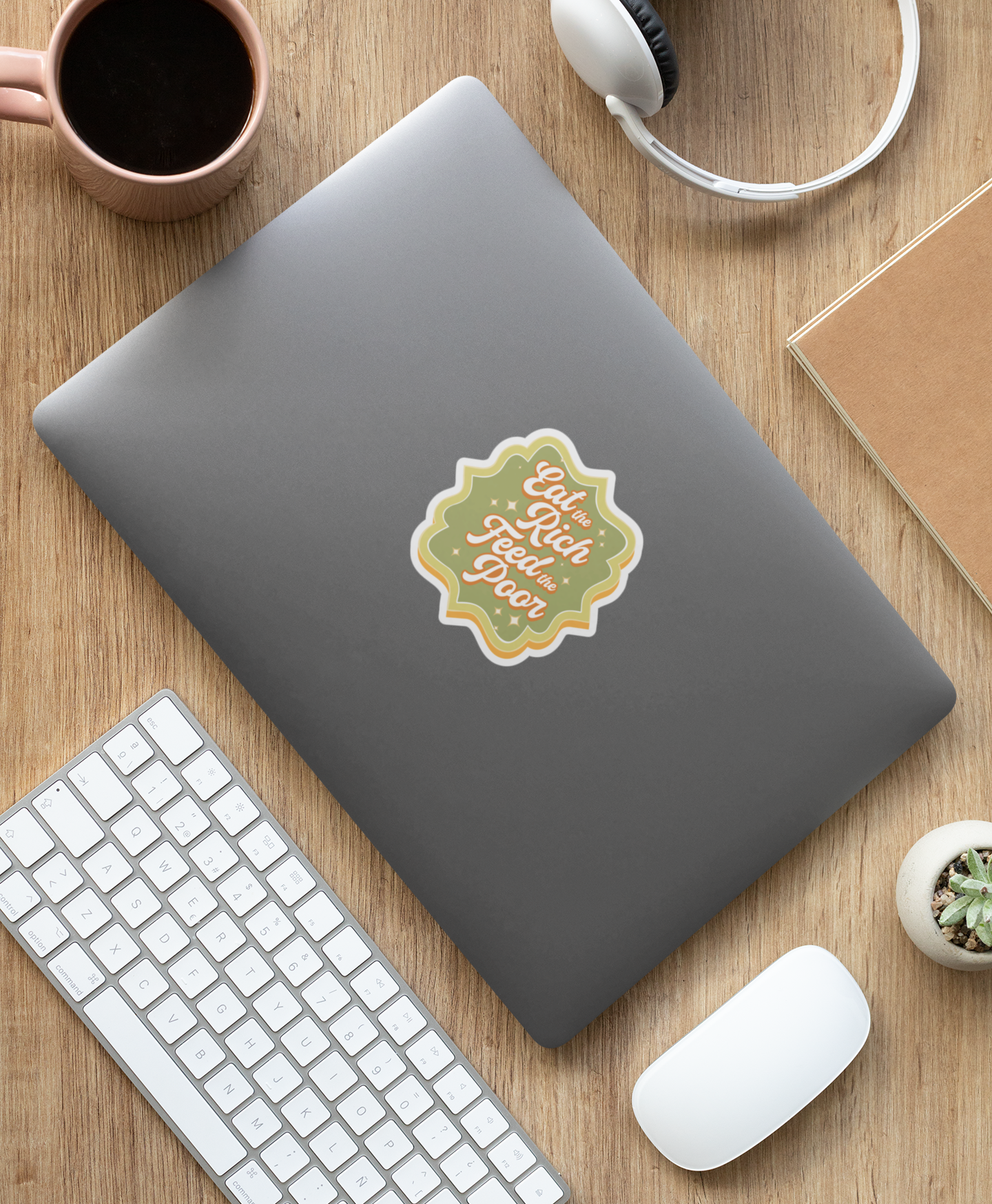 3" Eat The Rich Feed The Poor Sticker - Waterproof, Fade-Resistant Decal Stickers