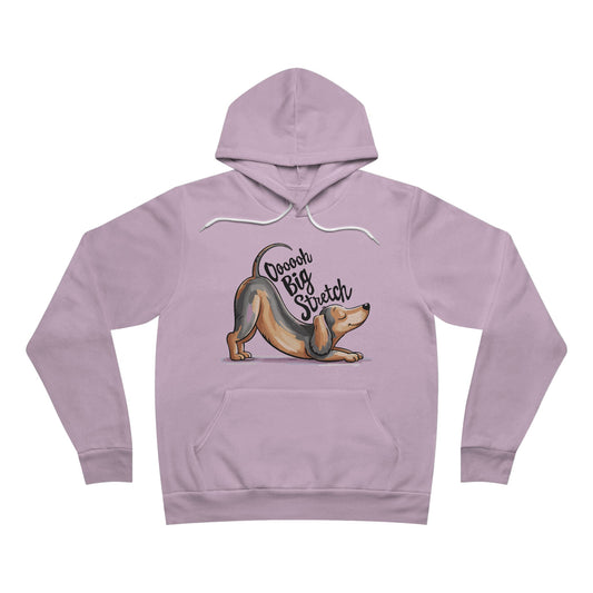 Ooohh Big Stretch Dachshund Wiener Dog Yoga Pose Hoodie | Pullover Hooded Sweatshirt, Long Sleeve Cozy Apparel