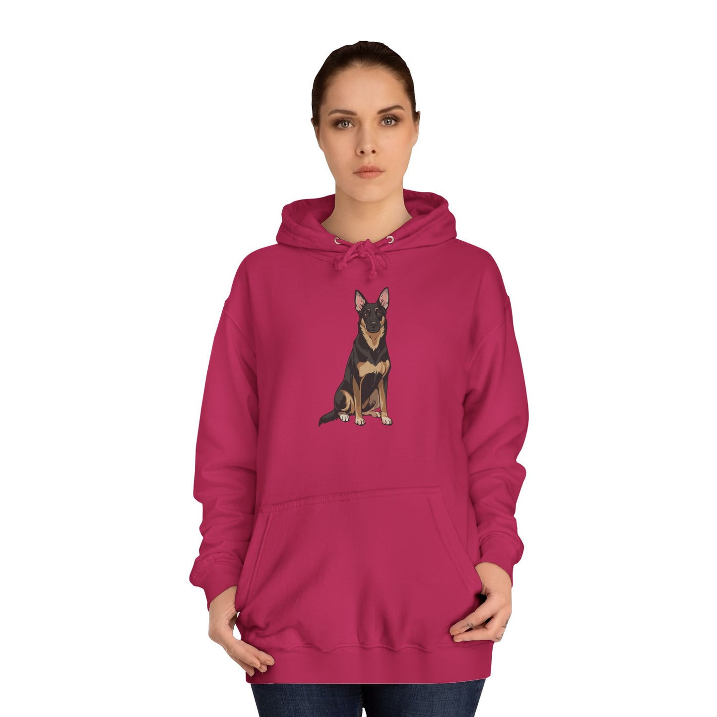 Buddy German Shepherd Dog Unisex Hoodie Pullover Hooded Sweatshirt, Dog Lover Gift, Pet Owner Clothing, Cozy Winter Apparel