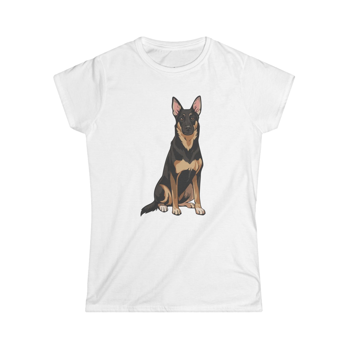 Buddy German Shepherd Dog T-shirt: Women's Semi-Fitted Tee, Dog Lover Shirt, Puppy Dogs Print Tshirt, Graphic Tees for Her, Dog Mom Gift