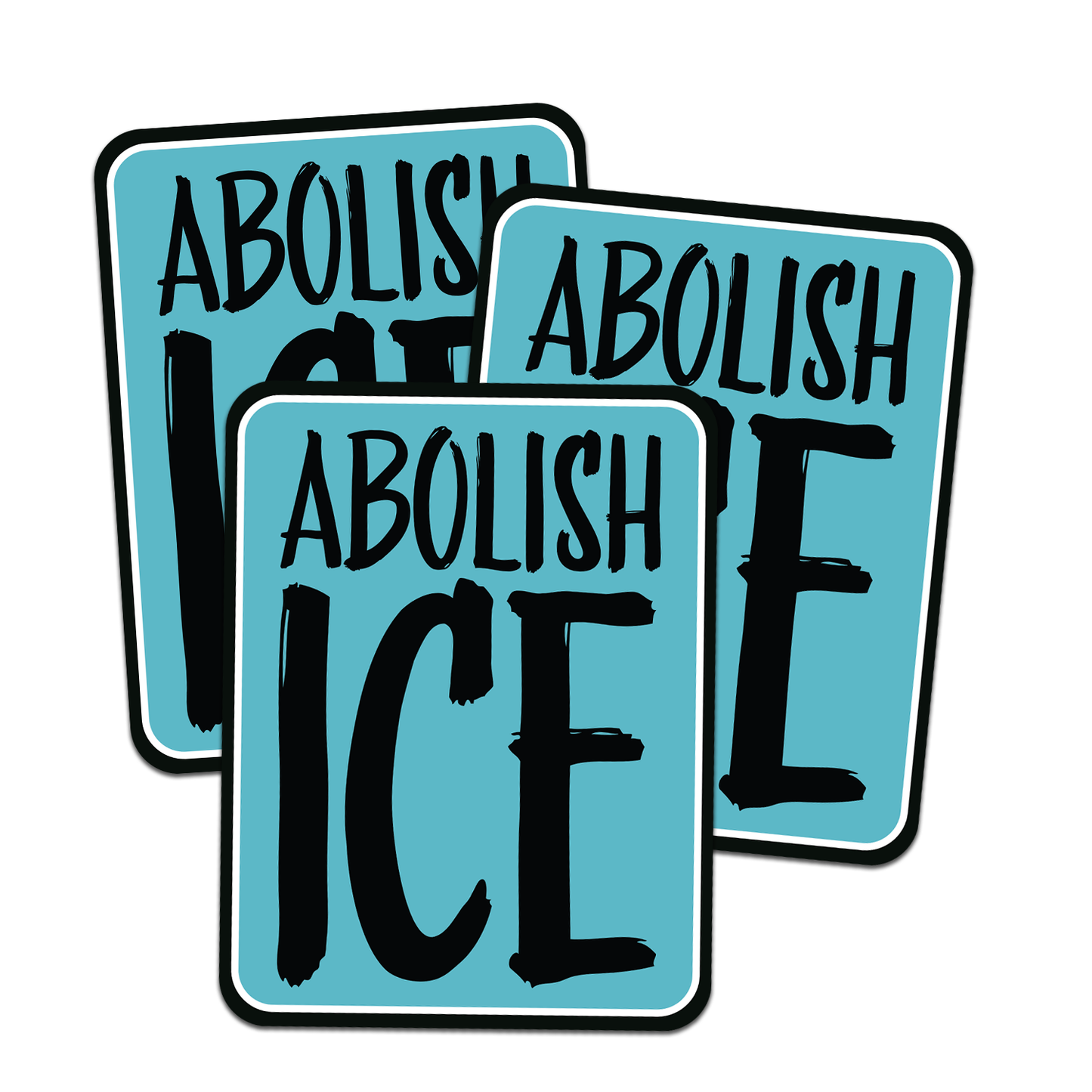 3" Abolish ICE Sticker - Protest, Human Rights Vinyl Decal Stickers Waterproof Outdoor, Leftist Political Resistance