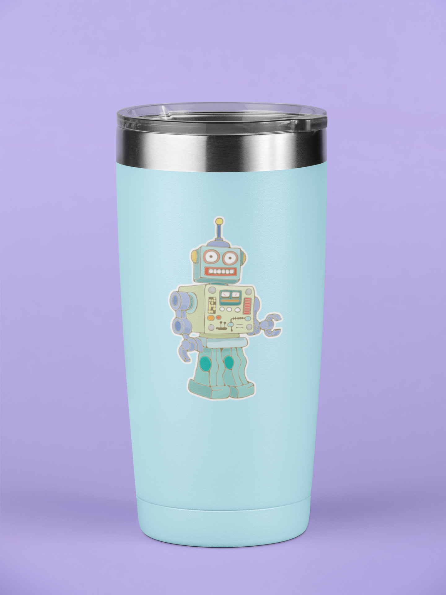 3" Retro Robot Sticker - Waterproof, Fade-Resistant Decal Stickers Colorful Robots