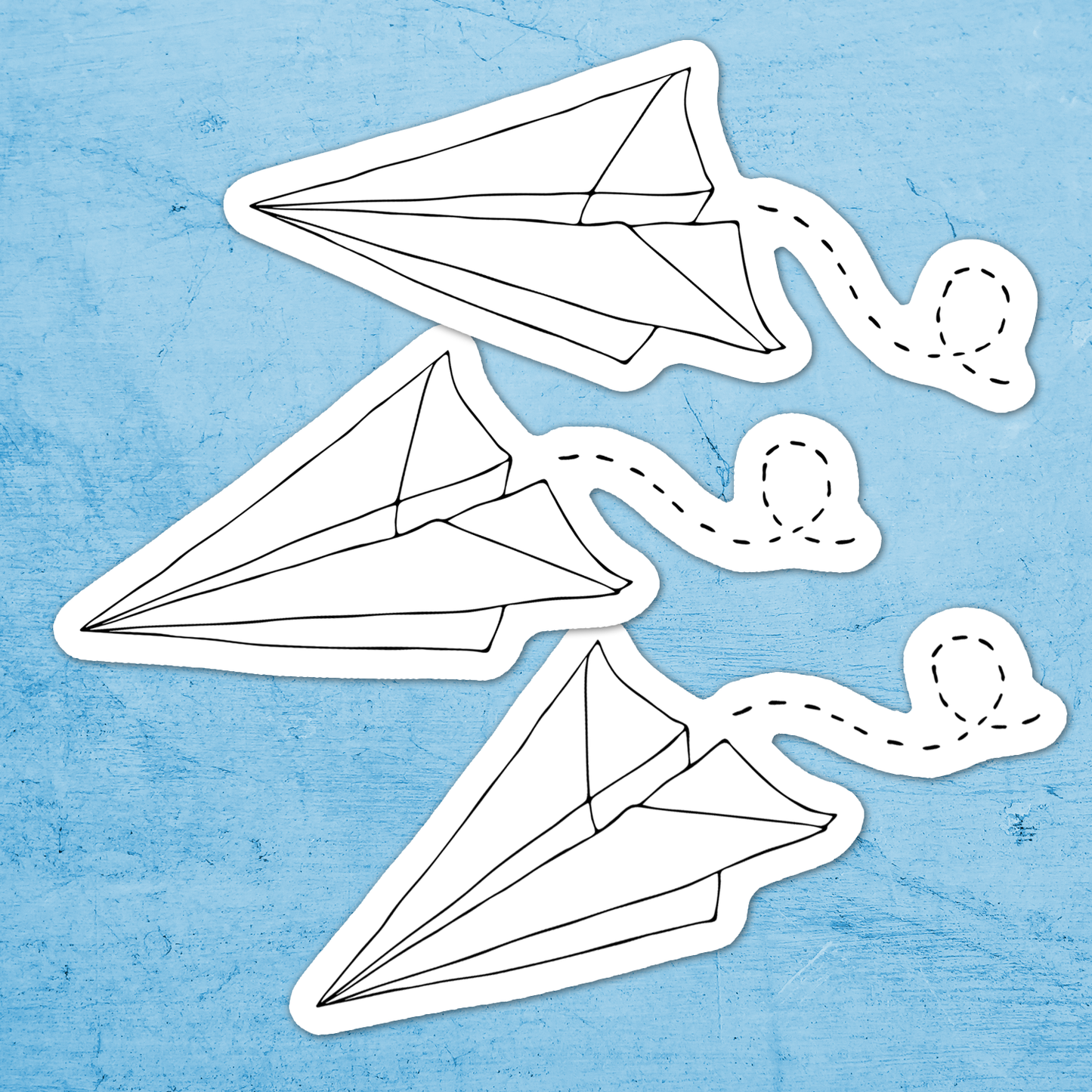 3" Paper Airplane Sticker  - Cute Origami Planes Vinyl Stickers Decal Stickers