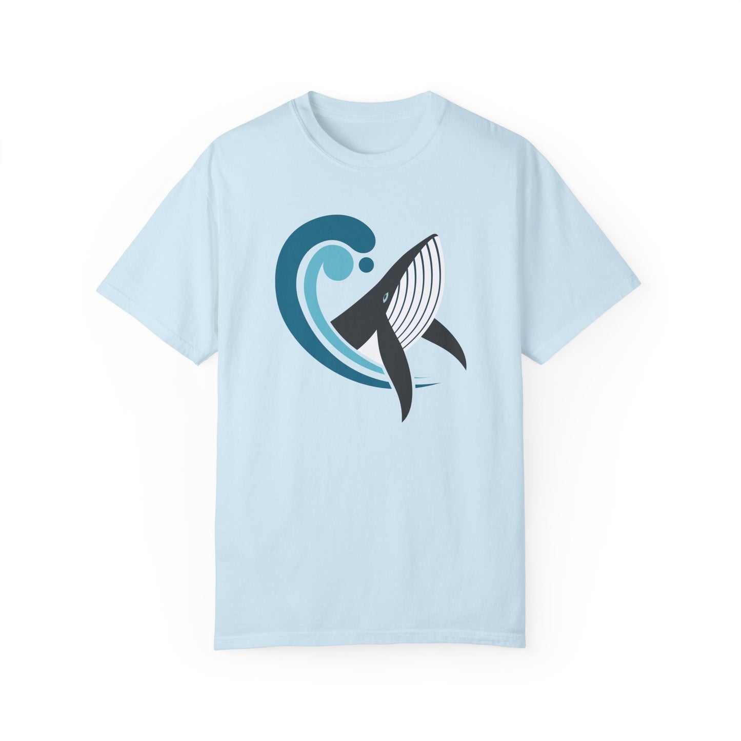 Majestic Whale T-shirt Unisex Mens Womens Garment-Dyed Tee with Sea Animal Whale rint