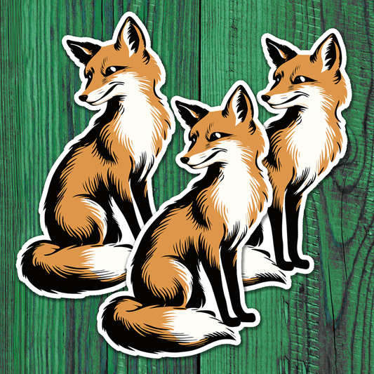 3" Fox Sticker - Waterproof Forest Animal Foxes Decal Stickers