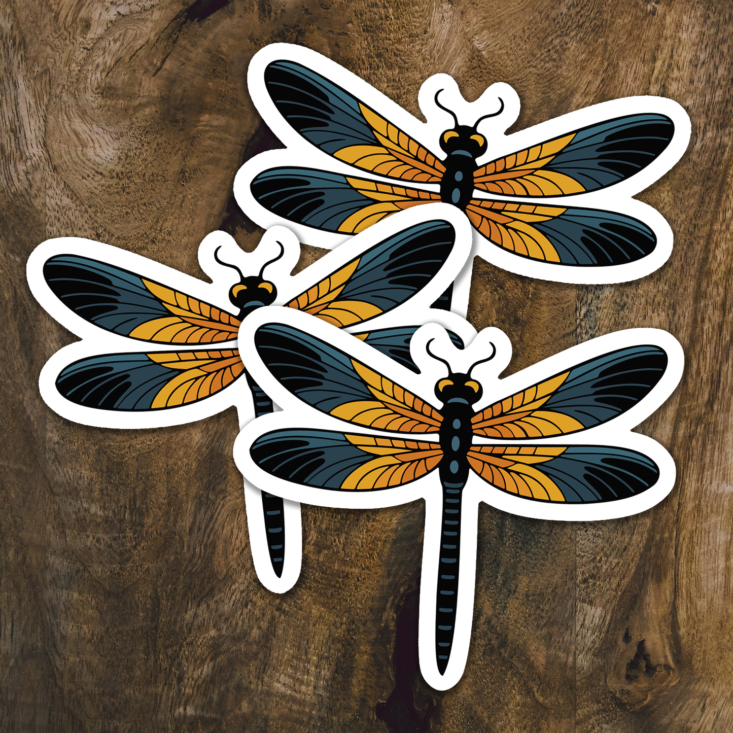 Small 2" Dragonfly Stickers Bundle Pack - Bugs Insects Decal Sticker Dragonflies Waterproof Outdoor