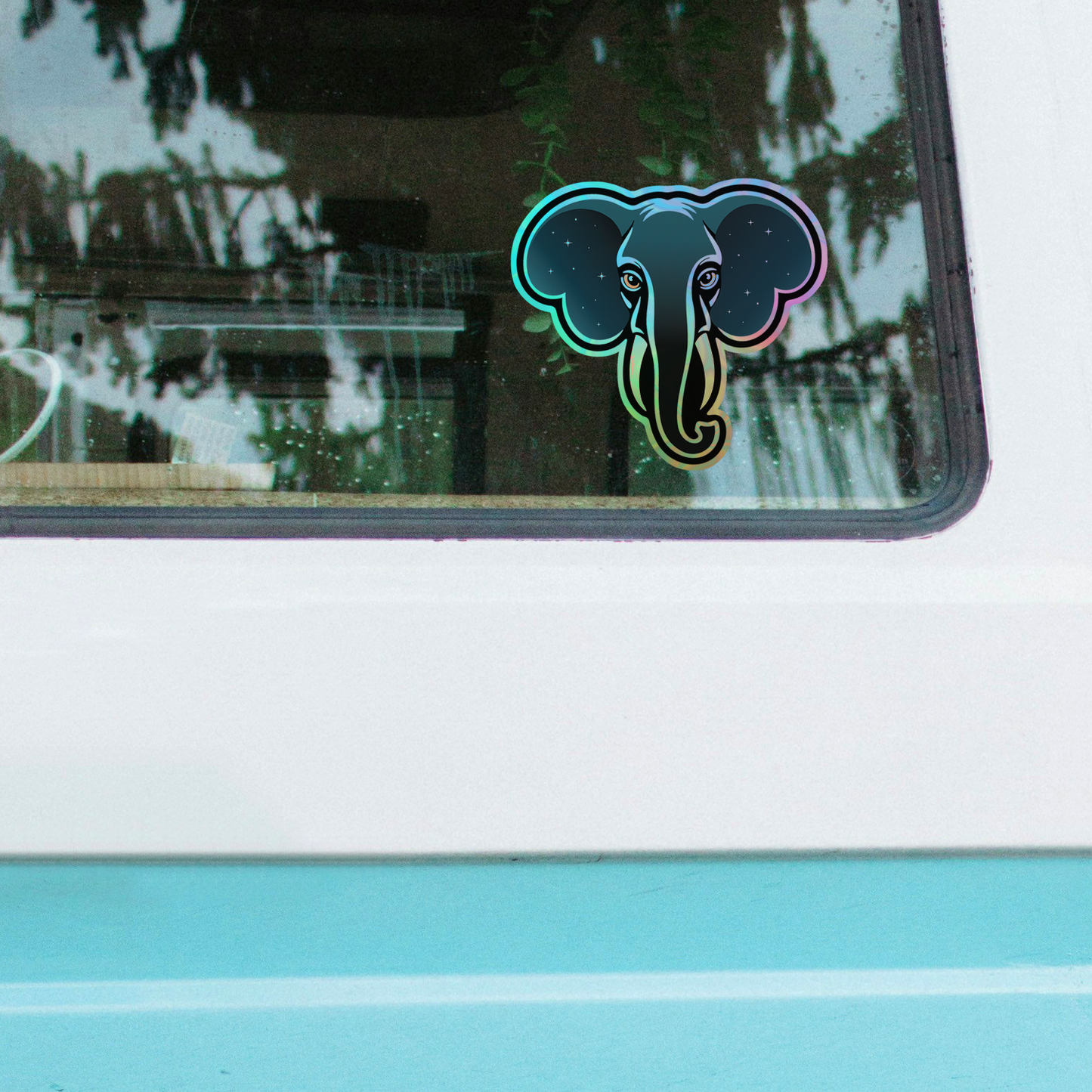 3" Holographic Celestial Elephant Stickers, Galactic Elephants Vinyl Decal Sticker Waterproof