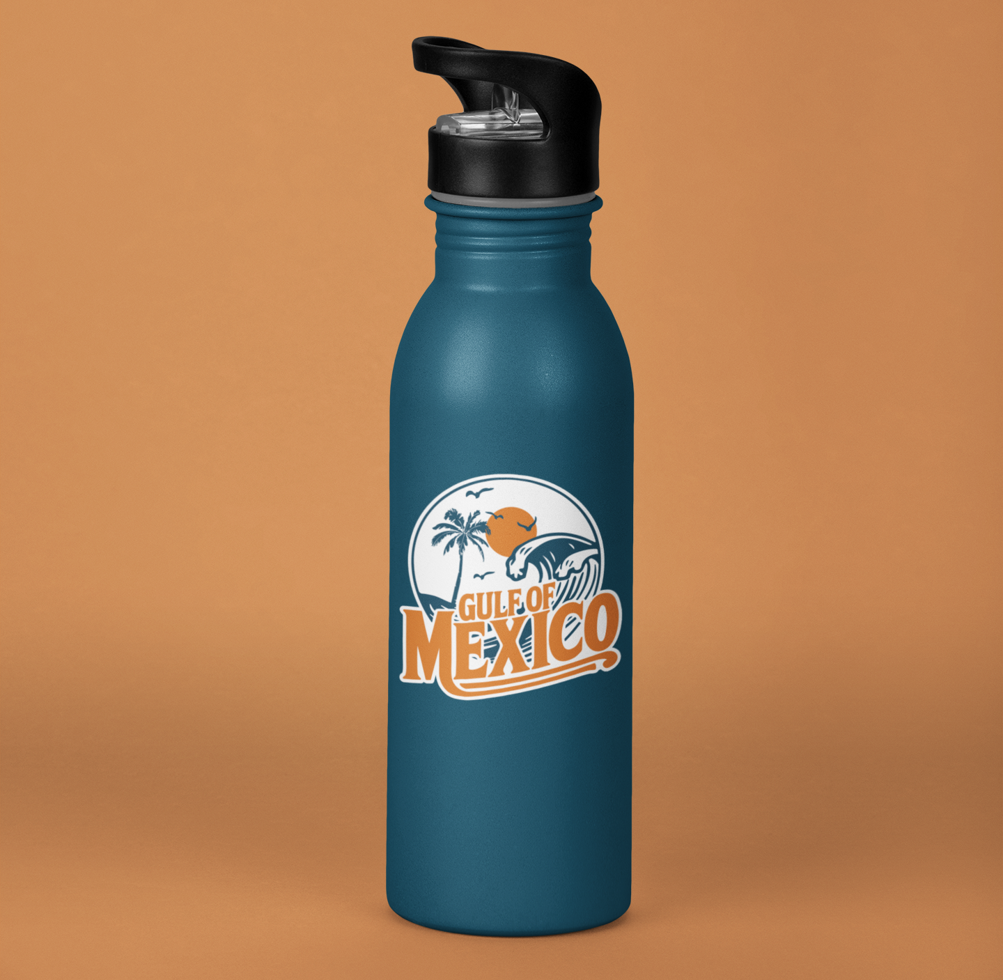 3.5" Gulf Of Mexico Retro Travel Sticker - Waterproof, Fade-Resistant Decal Stickers Vacation Destination Gulf Of Mexico Nostalgia