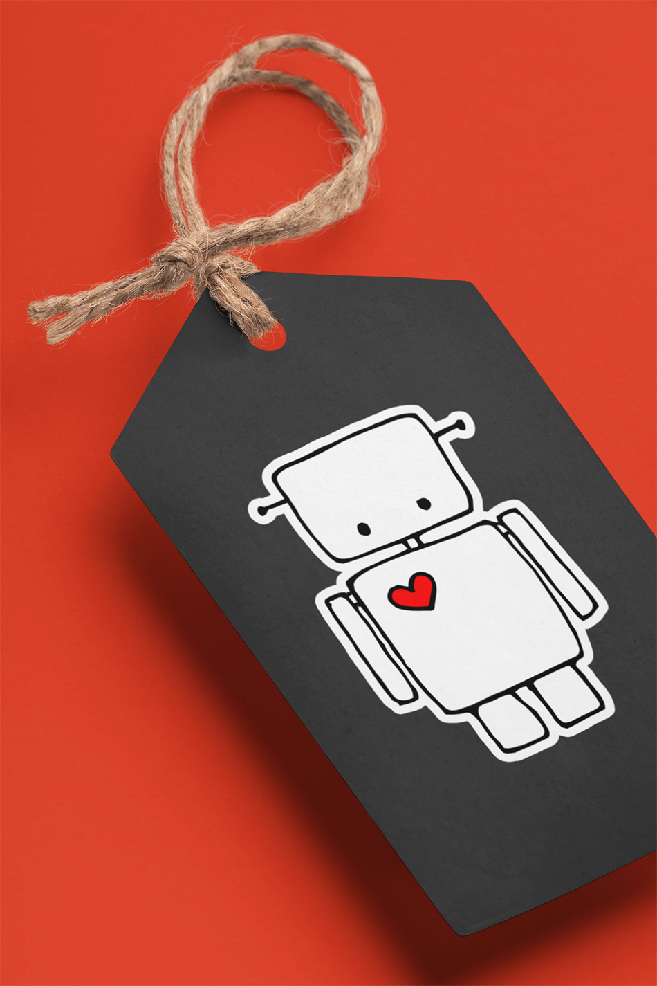Small 2" Cute Robot Heart Sticker Bundle - Waterproof, Fade-Resistant Decal Stickers Robots
