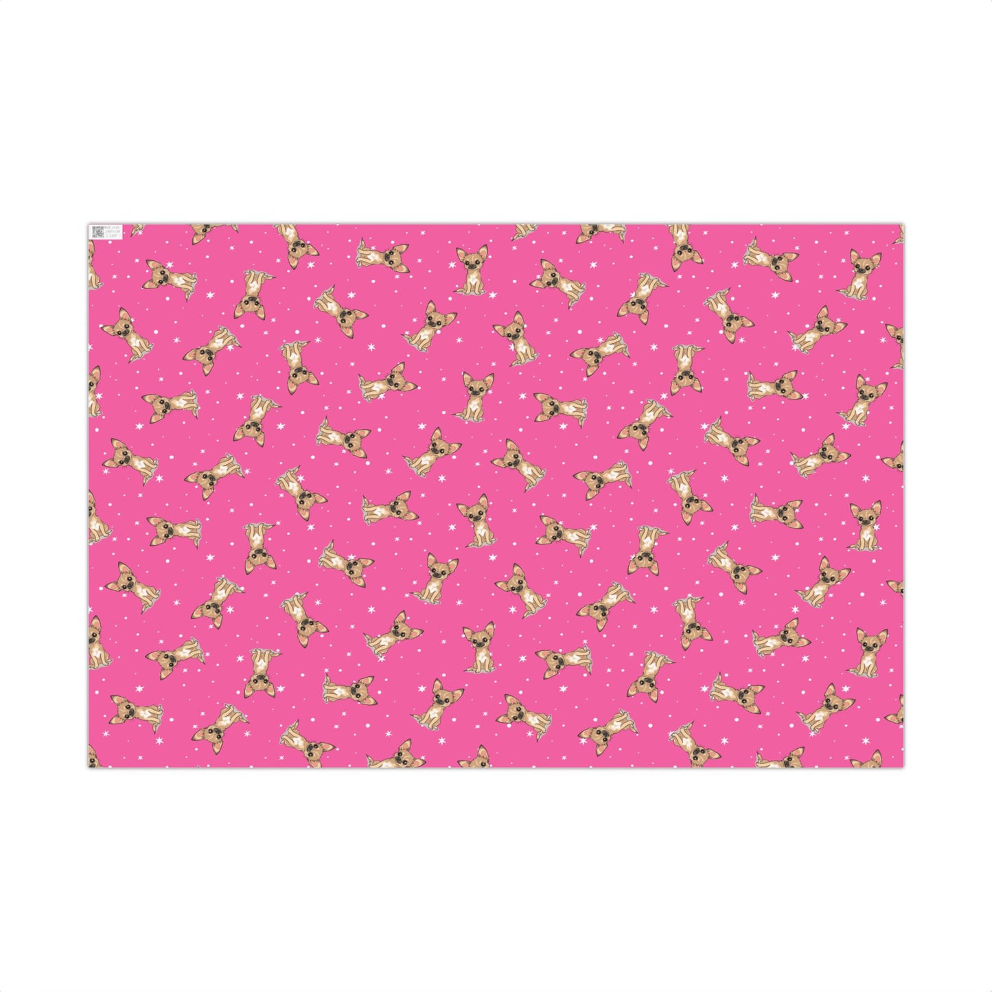 Chihuahua Dog Wrapping Paper, Puppy Dogs Print, Fun Hot Pink Gift Wrap, Cute Chihuahuas Puppies, Birthday Anniversary Holiday