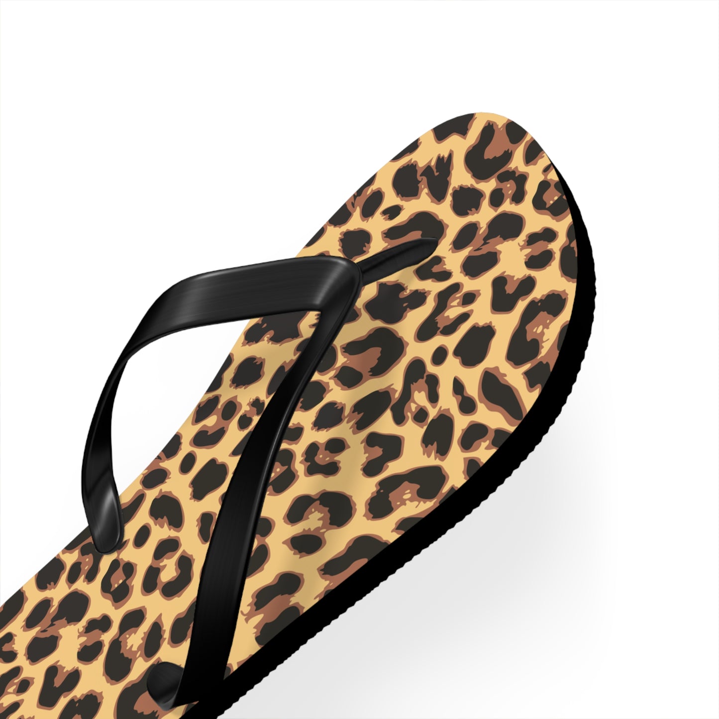 Leopard Print Flip Flops | Animal Cheetah Print Beach Sandals, Women's Summer Pool Footwear