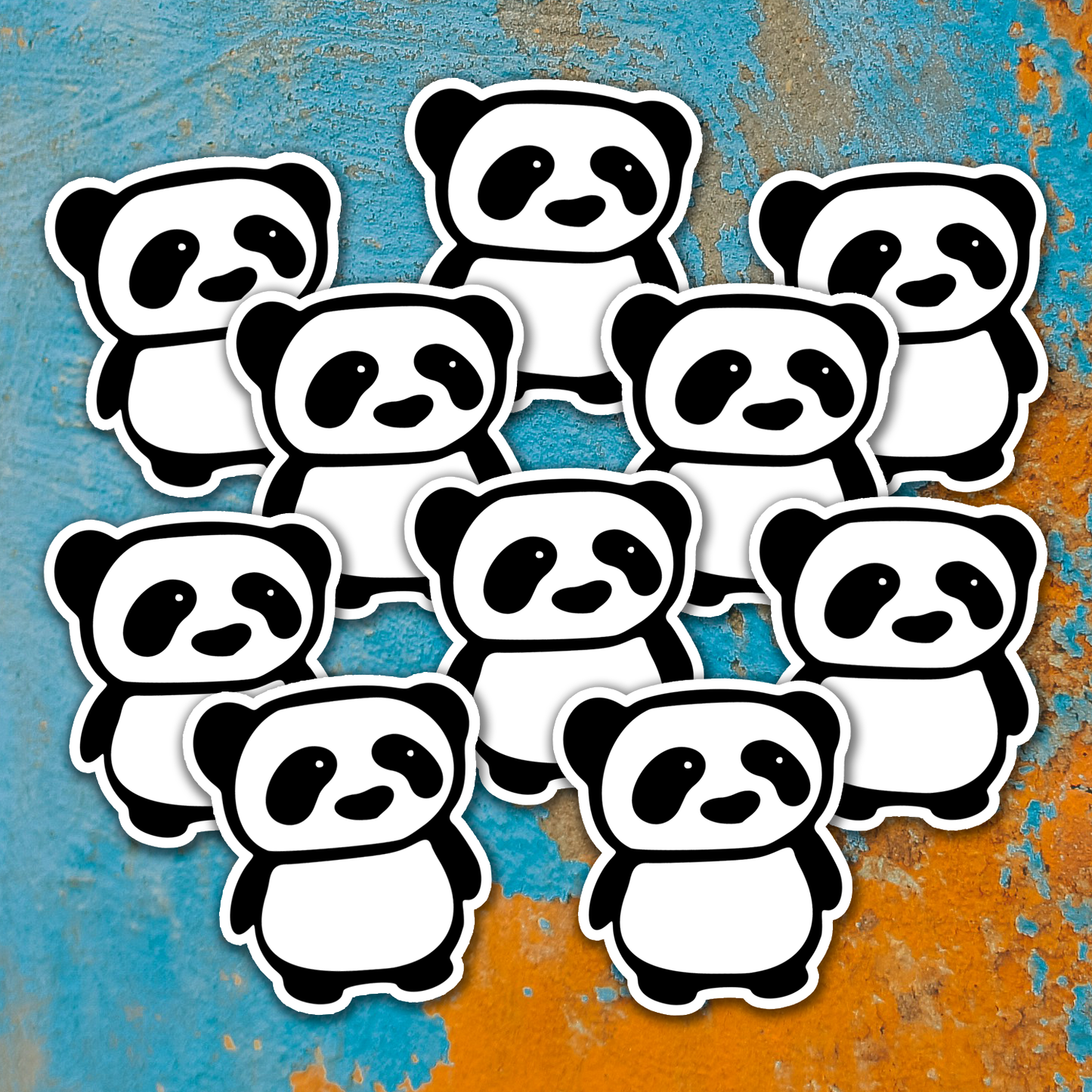 Panda Stickers - Waterproof Decal Sticker Pack Black & White Pandas