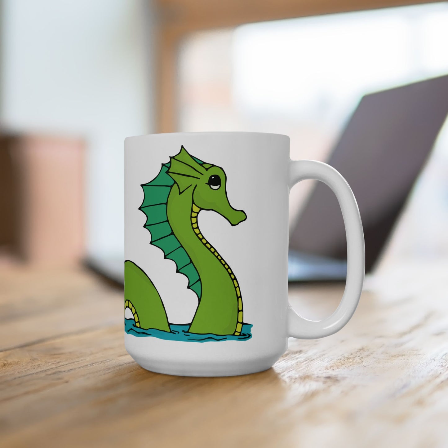 Sea Serpent Loch Ness Monster Ceramic Mug | Perfect Gift for Nessie Lovers, Coffee Tea Mugs Cryptid Ocean Life 15 Ounce