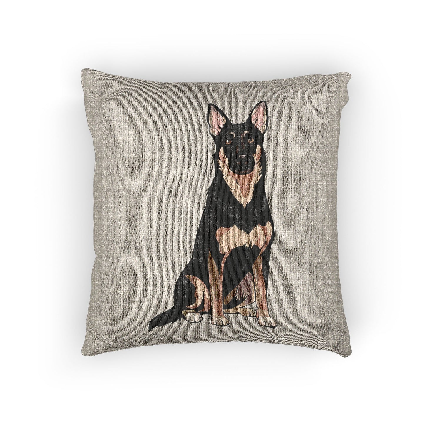 Woven Pillow, German Shepherd Dog Throw Pillow, Home Decor Pet Owner Gift, Sofa Pillow & Cushion Cover, Decorative Pillows