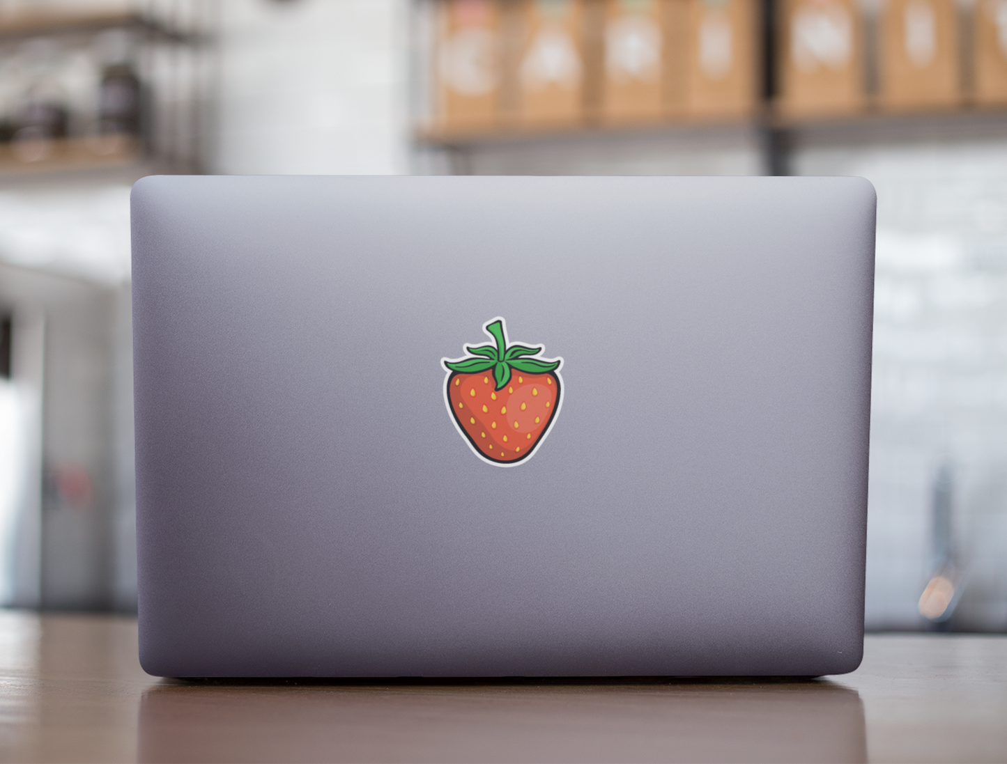 3" Juicy Strawberry Fruit Sticker - Red Strawberries Vinyl Decal Stickers, Berry Waterproof Outdoor Decals, Laptop, Car