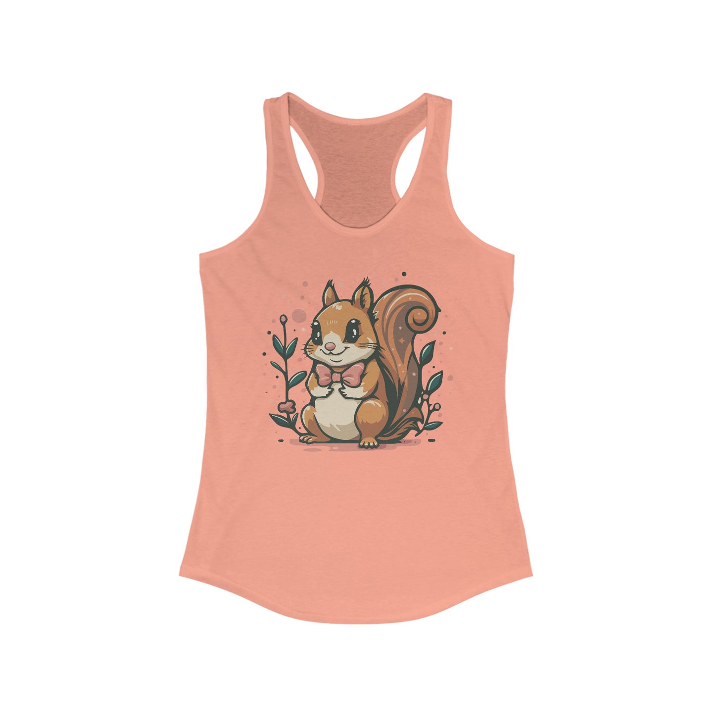 Woodland Squirrel Ladies Tank Top Women's Ideal Racerback Tank