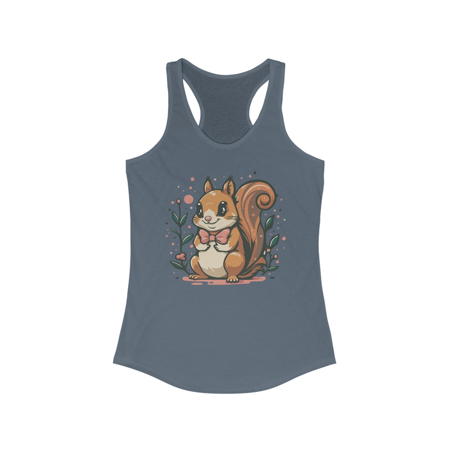 Woodland Squirrel Ladies Tank Top Women's Ideal Racerback Tank