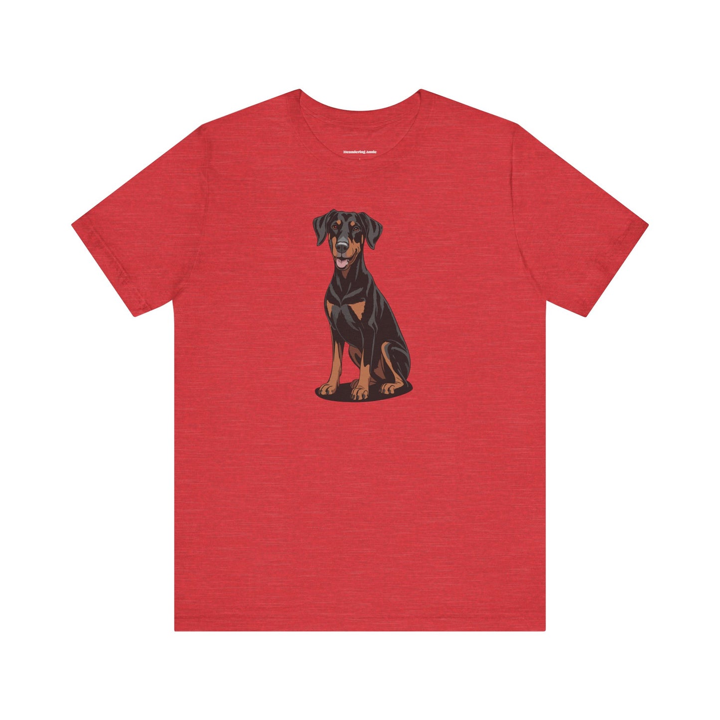 Doberman Pinscher Dogs T-shirt, Black Dobermans Puppy Dog Unisex Short Sleeve Cotton Tee