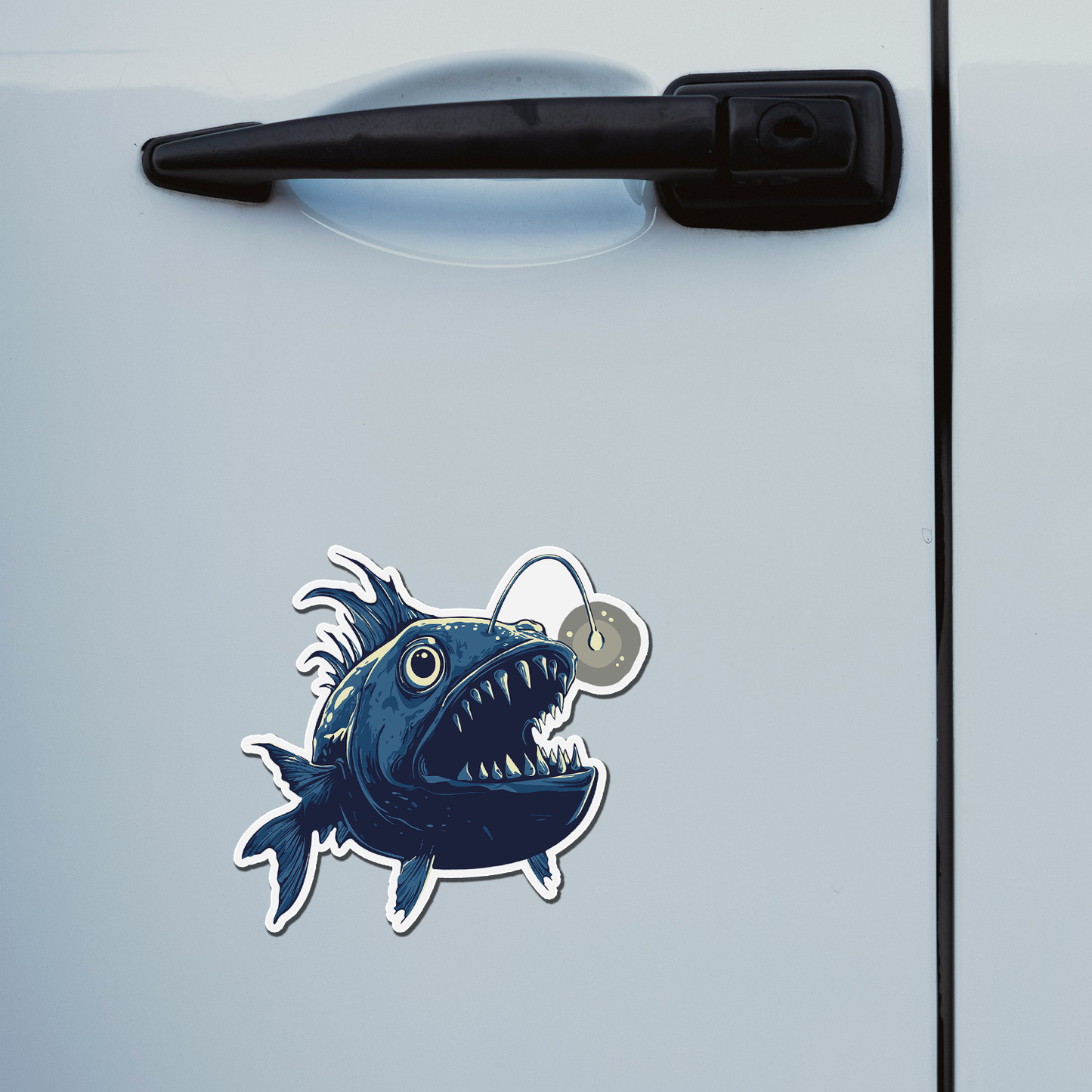 Deep Sea Anglerfish Magnet - 4" Nautical Angler Fish Vinyl Fridge Car Magnets Indoor Outdoor Ocean Creatures