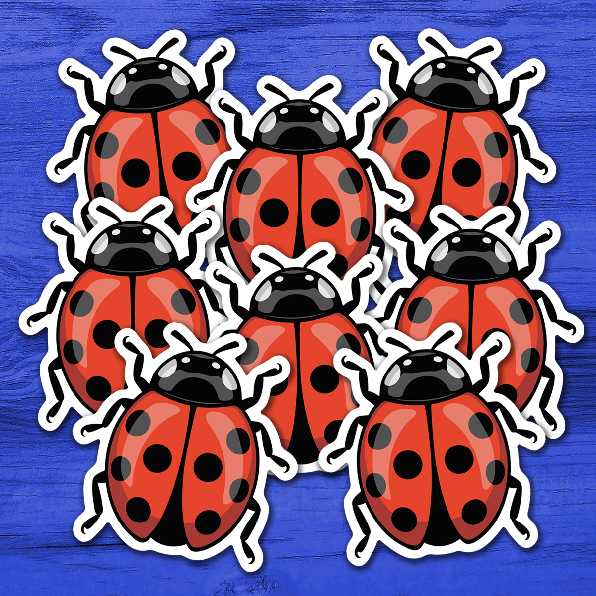 2" Ladybug Stickers Bundle Pack  - Bugs Insects Decal Sticker Ladybugs Insect Bug Waterproof Outdoor Decals