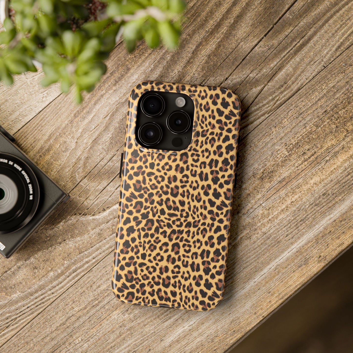 Leopard Print Cell Phone Case, Tough Phone Cases, Safari Cheetah Animal Print Pattern