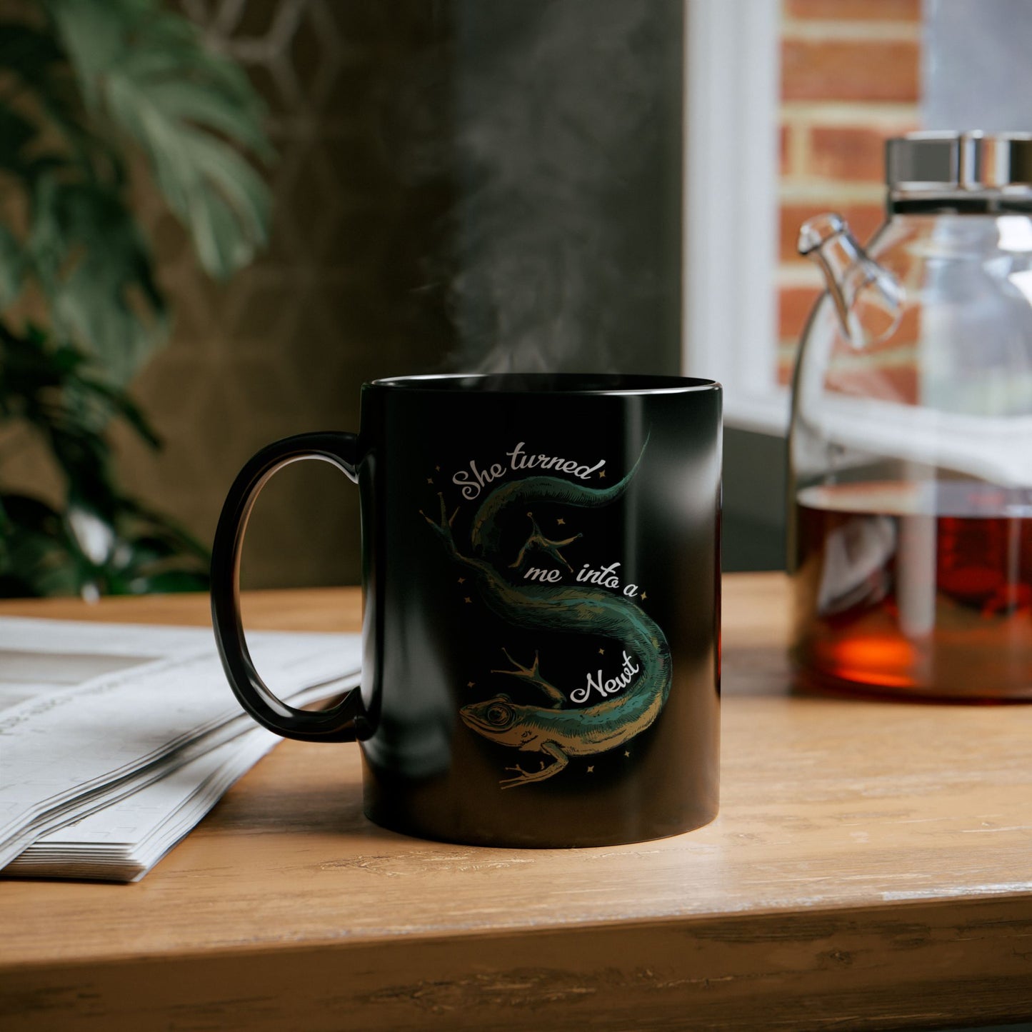 She Turned Me Into A Newt Black Ceramic Coffee Tea Mug 11oz