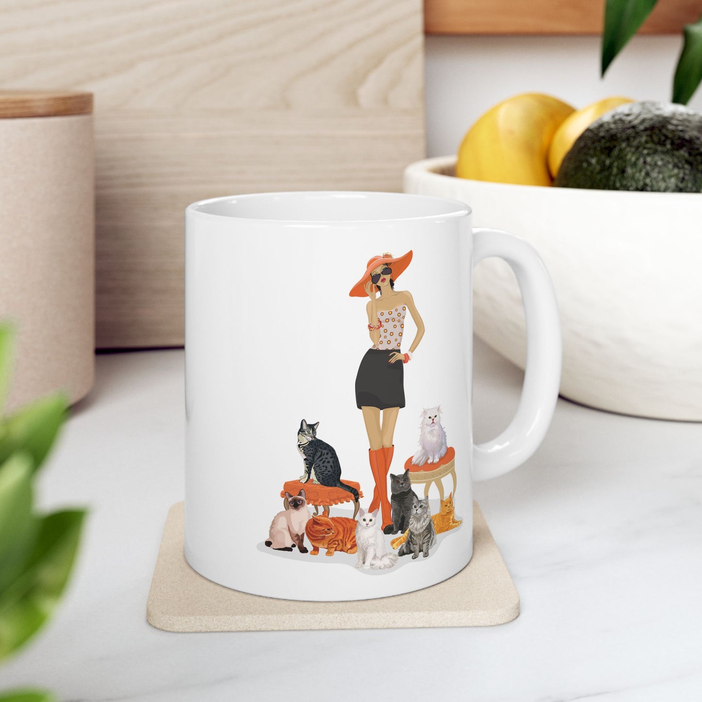 Childless Cat Lady Ceramic Coffee Tea Mug 11oz - Gifts for Childfree Crazy Cat Ladies