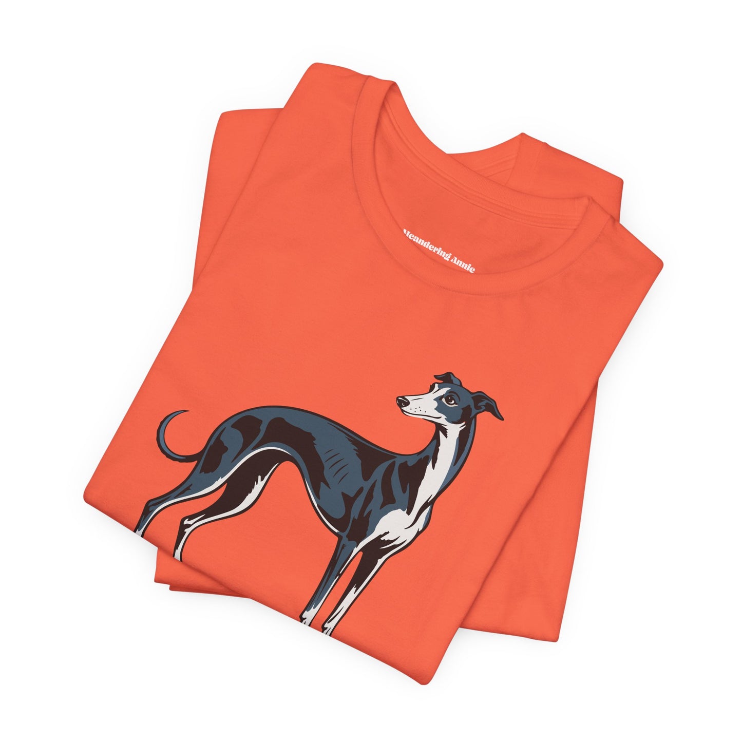 Greyhound Dog Illustration T-Shirt | Pet Owner Breed Cotton Tee, Unisex Short Sleeve Dogs Shirts, Mens Womens Apparel