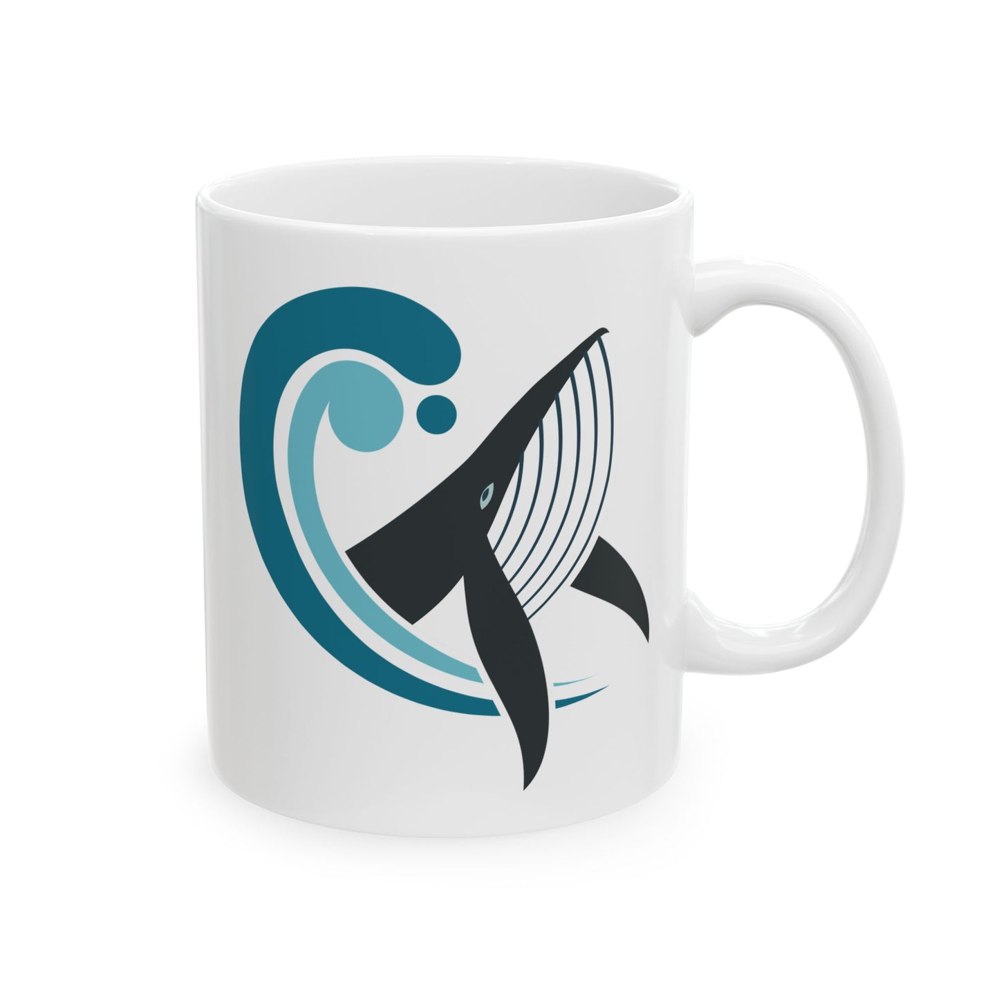 Majestic Whale Sea Marine Animal Ceramic Coffee Tea Mug 11oz Coffee Cup with Whale Design