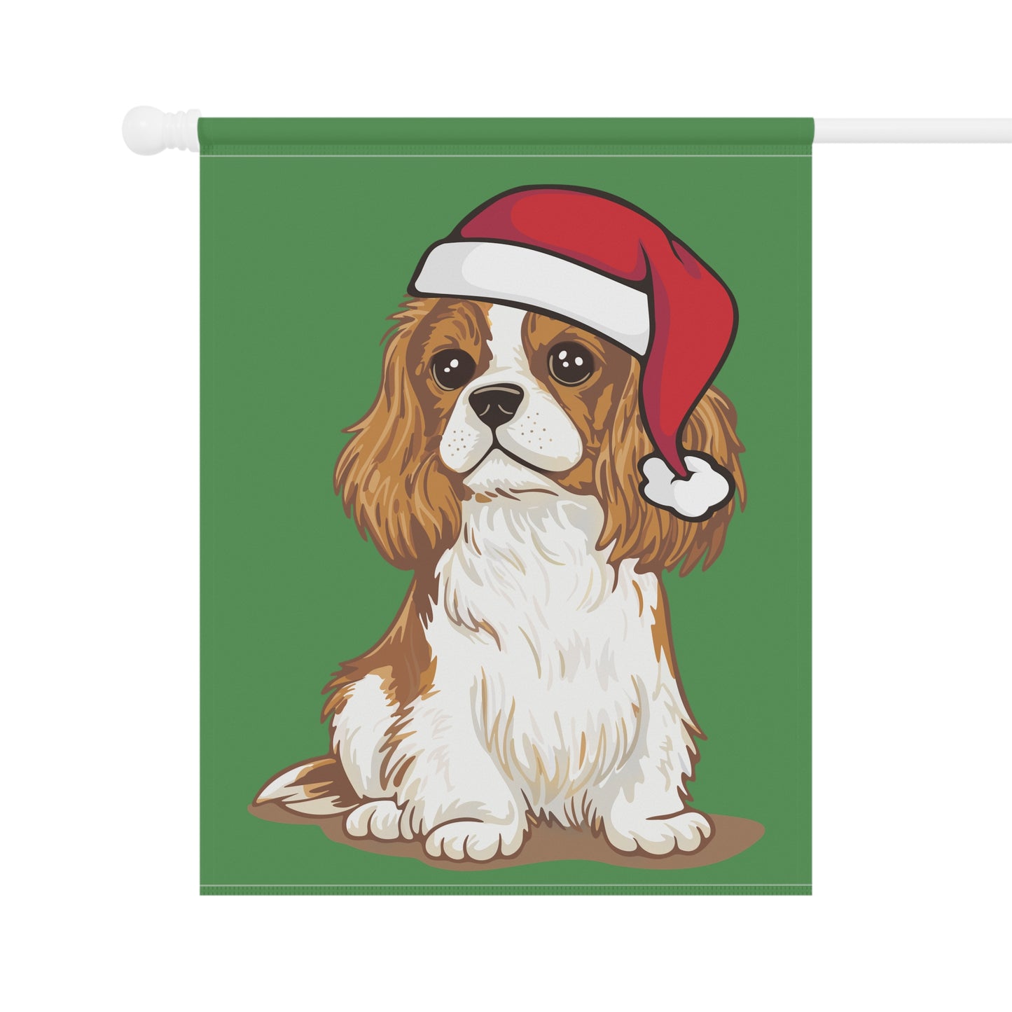 Cavalier King Charles Spaniel Dog Christmas Garden Flag, Holiday Yard Decorations, Seasonal Outdoor Xmas Decor
