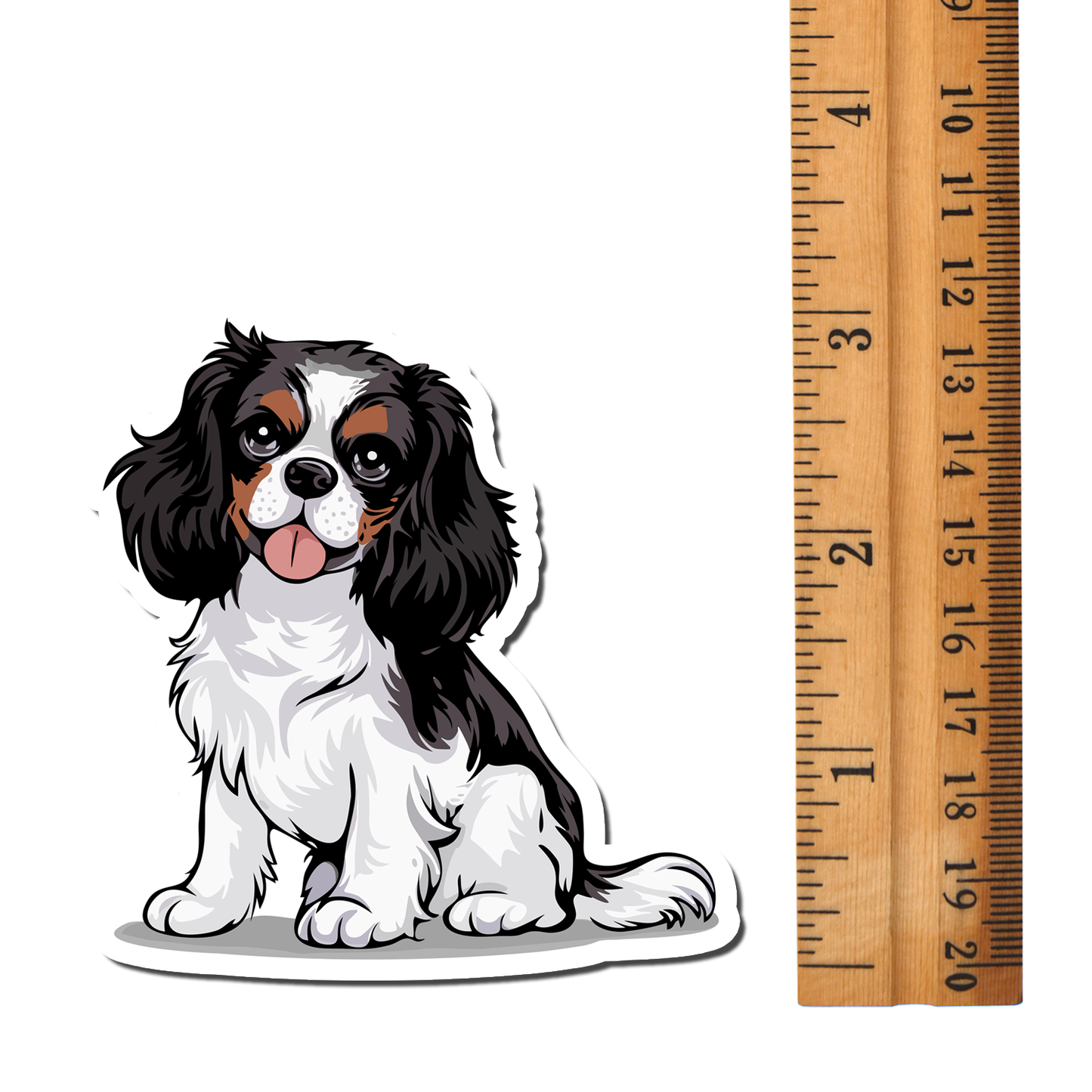 Cavalier King Charles Spaniel Magnets, 2 Pack Blenheim & Tricolor Cavaliers Dog Vinyl Fridge Magnet Bundle