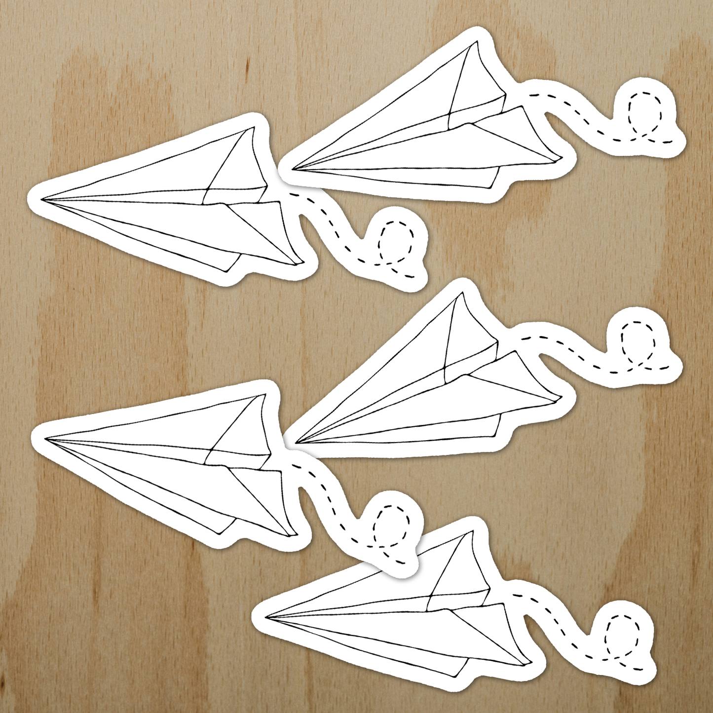 3" Paper Airplane Sticker  - Cute Origami Planes Vinyl Stickers Decal Stickers