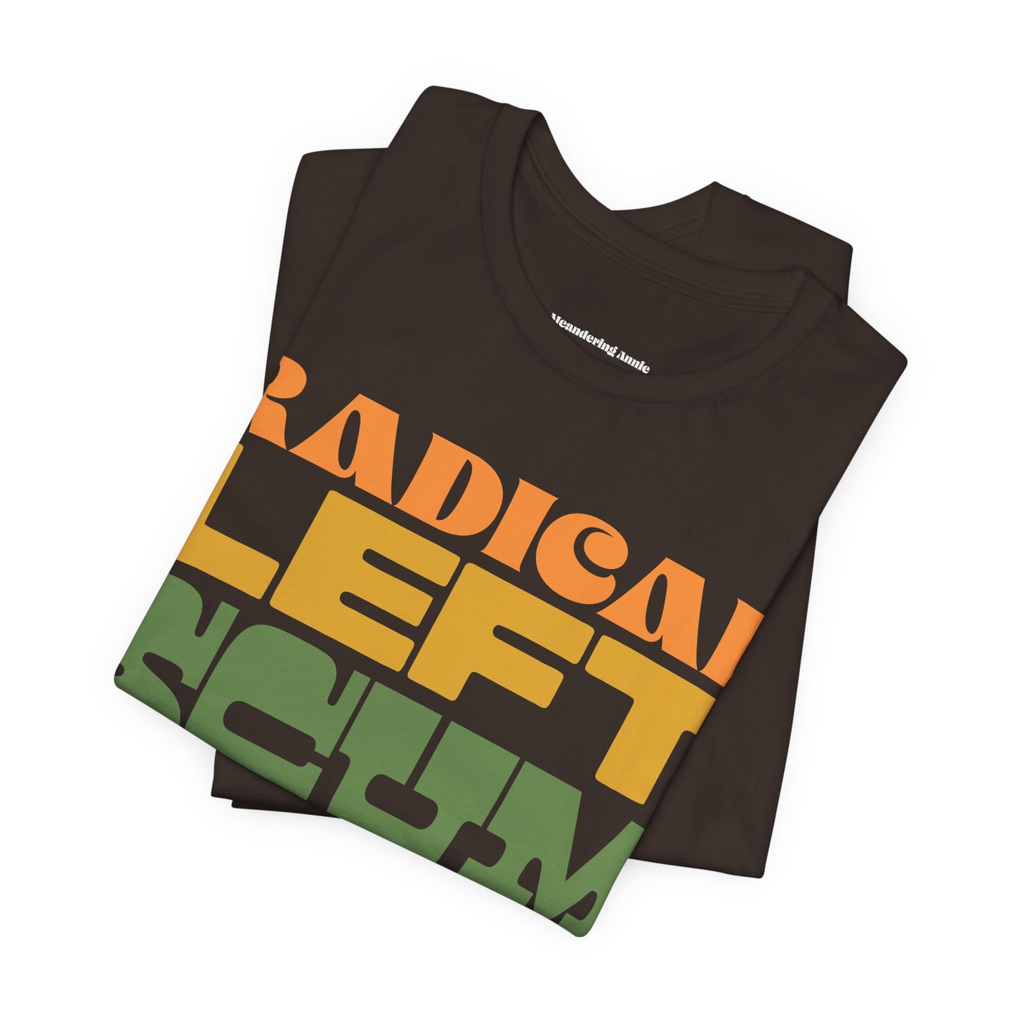 Radical Left Scum T-Shirt | Political Humor Statement Retro Block Letter Tee, Leftist Liberal Graphic Tees, Anti-Trump Shirts