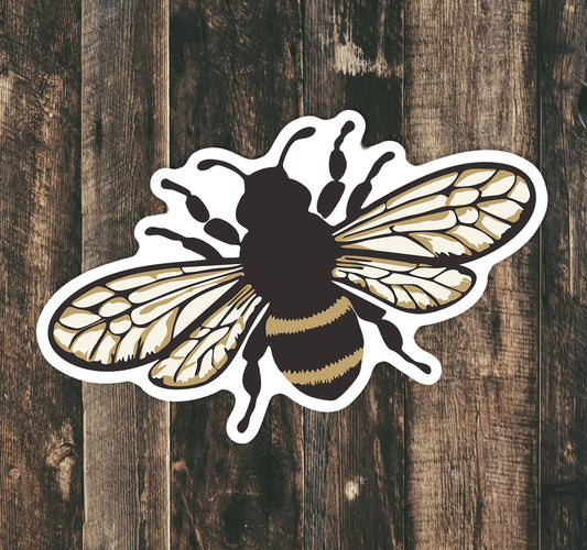 Bee Sticker - 3.5" Cute Bugs Insects Decal Stickers Bees Insect Bug Waterproof Outdoor Decals, Nature Lover Gifts, Suitcase, Luggage, Car