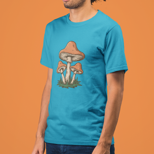 Retro Mushroom Soft T-Shirt - Unisex Softstyle T-Shirt Mens Womens Soft Tee